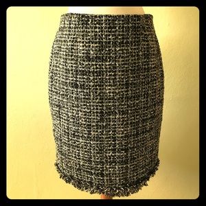 Grace Black and White Tweed Skirt